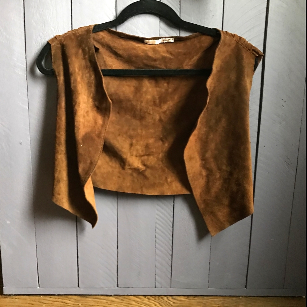 Genuine Australian suede cropped vest